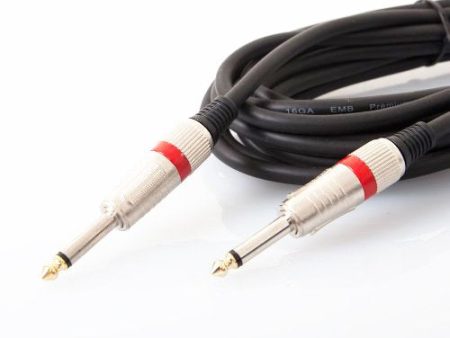 4 Packs: EMB Professional QTQ-16G15F 1 4  TS To 1 4  TS Balanced 16 Gauge 15 Feet Instrument   Speaker Heavy Duty Patch Cable Sale