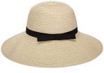 Women Floppy Sun Beach Straw Hats Wide Brim Packable Summer Cap (Beige) by Janrely For Cheap