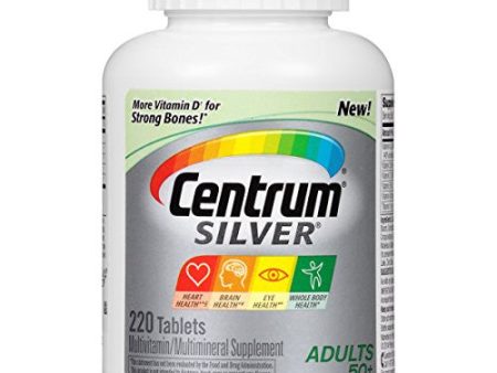 Centrum Silver Adult Multivitamin   Multimineral Supplement Tablet, Vitamin D3 (220 Count) (Package May Vary) Supply