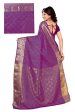 Alankrita Self Design Kanchipuram Art Silk Emboss Tissue Pallu Saree Mejanta Color Sale