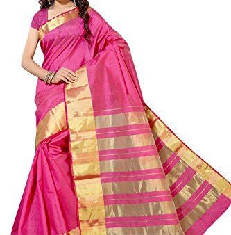 Alankrita Kanchipuram Art Tussar Silk Saree Rani Color Discount