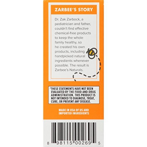 Zarbee s Naturals Baby Immune Support & Vitamins Supplement, Natural Orange Flavor, 2 Fl. Ounces Online Hot Sale