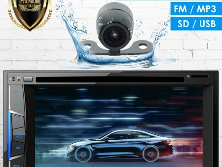 6.2  200W 2DIN Touchscreen CAR Stereo MP3 DVD Bluetooth HD MP5 MP3, SD, USB + HD Camera Included Online Hot Sale