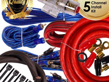 Complete 5 Channels 2500W Gravity 4 Gauge Amplifier Installation Wiring Kit Amp Pk1 4 Ga Red - for Installer and DIY Hobbyist - Perfect for Car Truck Motorcycle Rv ATV For Discount