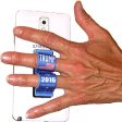 LAZY-HANDS 2-Loop Phone Grip - FITS MOST - BLUE DONALD TRUMP FOR PRESIDENT 2016 For Cheap