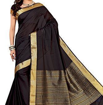 Alankrita Women s Crepe Saree(KALA000368-BLACK_Black) For Discount