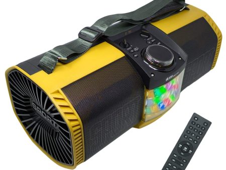 EMB Rechargeable Portable Boombox Street Disco Stereo Speaker 300 Watts - MP3  Remote Light - Work with Bluetooth Hot on Sale