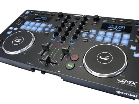 Gemini GMX Series Professional Audio DJ Multi-Format USB, MP3, WAV and DJ Software Compatible Media Controller System with Touch-Sensitive High-Res Jog Wheels Online