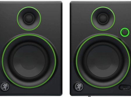 Mackie Creative Reference Multimedia Monitor (Set of 2), Black w green trim, 4-inch (CR4 (Pair)) For Cheap