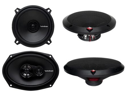 2) Rockford Fosgate R1525X2 5.25  80W 2 Way + 2) R169X3 6x9  130W 3 Way Speakers For Discount