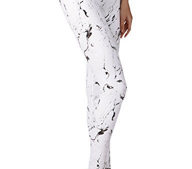 Yoga Reflex - Yoga Pant for Women - Performance Activewear Printed Yoga Leggings - Hidden Pocket (From XS to 2XL) , Marbleblackwhite , Small Sale