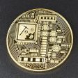 .999 Fine Gold Bitcoin Commemorative Round Collectors Coin - Bit Coin is Gold Plated Copper Physical Coin on Sale