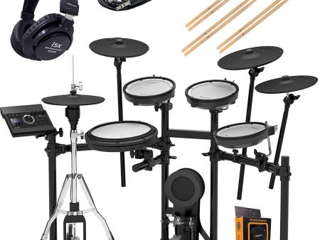 Roland V-Compact Series Electronic Kit, Set (TD-17KVX-S) + Headphone and 3.5mm Aux Cable with Drum Sticks HP2000+M Online