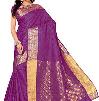 Alankrita Self Design Kanchipuram Art Silk Emboss Tissue Pallu Saree Mejanta Color Sale