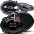 Pair of Rockford Fosgate Punch P1694 6  X 9  300W 4-Way + P1683 260W Peak (130W Rms) 6  X 8  Punch Series 3-Way Full Range Coaxial Speakers - 4 Speakers + Gravity Phone Magnet Holder on Sale