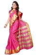 Alankrita Kanchipuram Art Tussar Silk Saree Rani Color Discount