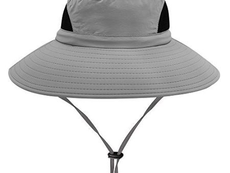 Hippih Waterproof Sun Hat Outdoor UV Protection Bucket Mesh boonie Hat Adjustable Fishing Cap (Grey) Sale