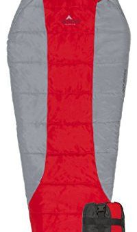 TETON Sports Tracker +5F Ultralight Sleeping Bag Perfect for Backpacking, Hiking, and Camping; Red Grey For Discount