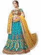 AASVAA Women s Stylist Blue Embroidered Lehenga Choli Fashion