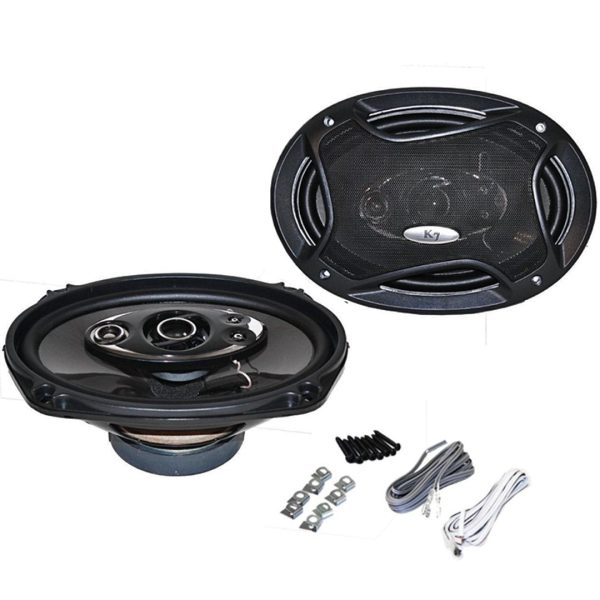 Package K7   4 Speakers - Pair of K65.4 6.5-INCHS 6-1 2  400W 4-Way + Pair of K69.5 6x9-INCHS 6 x9  700W 5-Way PRO CAR Speakers + 50FT Wire AT-SPW10GA 50RG Discount