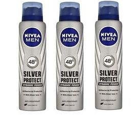 (3 PACKS) Nivea Men SILVER PROTECT 48h Anti Perspirant Deodorant (3 x 150ml) For Discount