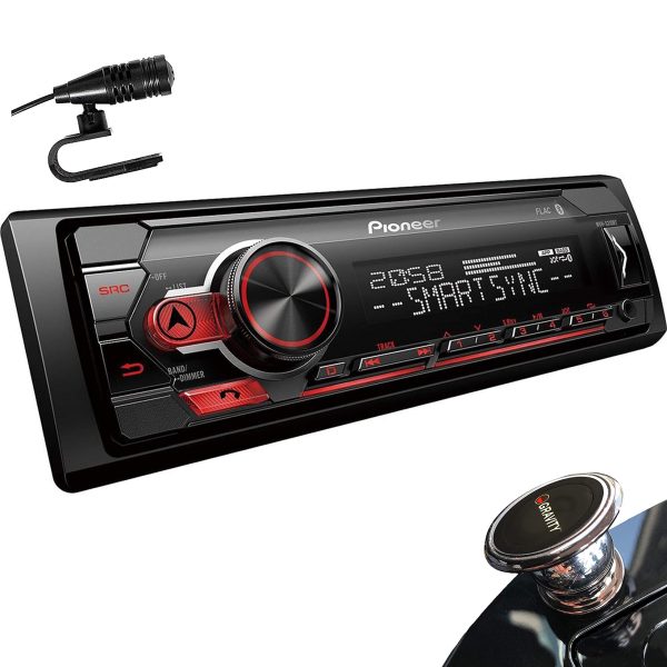 Pioneer MVH-S310BT Digital Media Receiver with Smart Sync App Compatibility, MIXTRAX, Built-in Bluetooth + 2 Pairs of TS-F1634R 6.5  Car Speakers (4 Speakers) Online