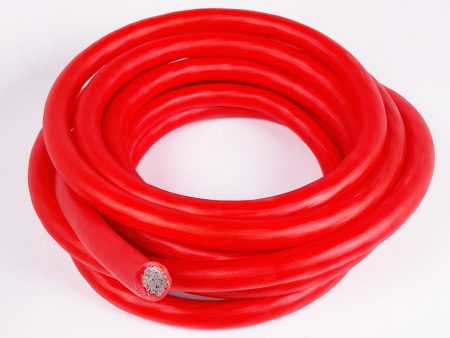 Gravity BGR-0GA25R 0 Gauge 25ft AWG Red Power Flexible Cable True Spec For Discount