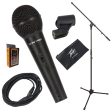 Peavey PVi100 Microphone w Mic Clip & Carrying Bag + Ultimate Microphone JamStand Series + 20 Feet XLR to XLR Cable Online Sale