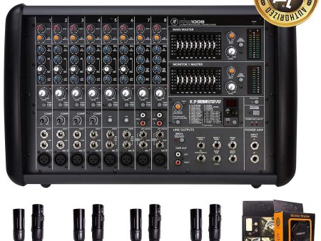 Mackie PPM1008 8-Channel 1600-Watt, Ultra-light Professional Powered Mixer Bundle w  4 XLR Cables & Free Mobile Bracket Online