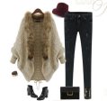 Leshery Womens Autumn Winter Warm Coat Fur Collar Bat Sleeve Cardigan Sweater Jackets (Fur Collar) Online Hot Sale