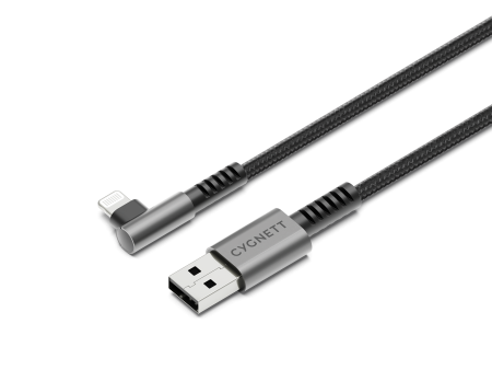 Right Angle Lightning to USB-A Cable - 1M Online now