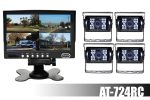 AUDIOTEK AT-724RC 7  TFT LCD MONITOR AND REAR VIEW BACK UP - 4 CAMERAS COLOR WATERPROOF WITH NIGHT VISION FOR RV   BIG SEMI TRUCK   BUS Sale