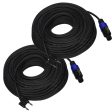 EMB Professional 2 PACKS Of BTS-16G100F - 100FT 16 Gauge Banana To Speakon Heavy Duty Speaker Cables Sale