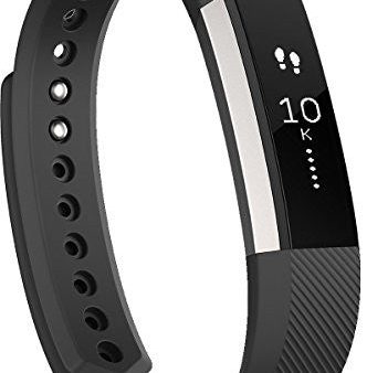 Fitbit Alta Fitness Tracker, Silver Black, Small Hot on Sale