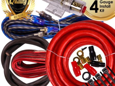 Complete 2500W Gravity 4 Gauge Amplifier Installation Wiring Kit Amp Pk2 4 Ga Red - for Installer and DIY Hobbyist - Perfect for Car Truck Motorcycle Rv ATV, 2500W   RED Online Sale