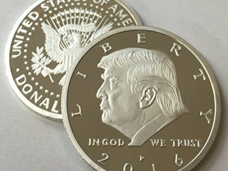 Aizics Mint President Donald Trump 2016 Silver Plated Eagle Novelty 30mm Coin Supply