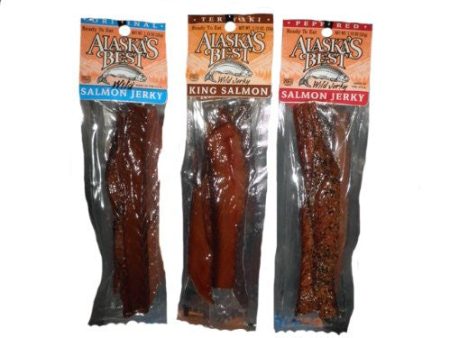 Alaska Smoked King Salmon Jerky Sampler (3 Pack) For Cheap