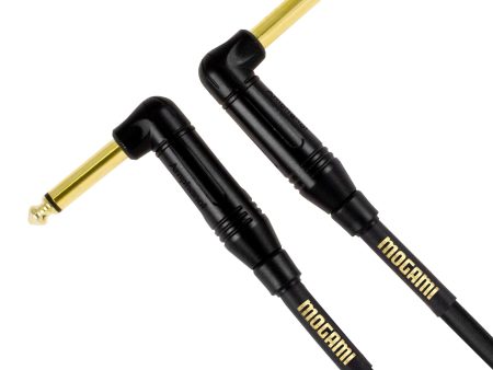 Mogami Gold INSTRUMENT-03RR Guitar Pedal Effects Instrument Cable, 1 4  TS Male Plugs, Gold Contacts, Right Angle Connectors, 3 Foot on Sale