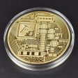 .999 Fine Gold Bitcoin Commemorative Round Collectors Coin - Bit Coin is Gold Plated Copper Physical Coin on Sale