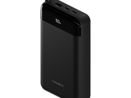 40,000mAh Power Bank with Integrated USB-C Cable - Black on Sale