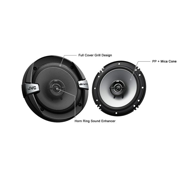 Pair of JVC Cs-DR162 DR Series 6.5 Inch 2-Way Coaxial Speakers (300 Watts Peak) - 2 Speakers + Gravity Magnet Phone Holder on Sale