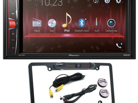 Package Deal Pioneers AVH-210EX in-Dash 2-DIN 6.2  Touchscreen DVD Receiver with Bluetooth + License Plate Backup Camera w Extra Sale