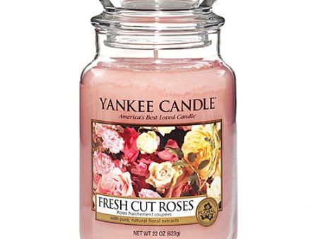 Yankee Candle Fresh Cut Roses Jar Candle, Large - Pink Discount