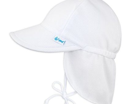 i play. Unisex-Child Baby Girls Breatheasy Flap Sun Protection Hat, White, 9 18mo Fashion