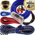 Complete 3000W Gravity 4 Gauge Amplifier Installation Wiring Kit Amp Pk2 4 Ga Blue - for Installer and DIY Hobbyist - Perfect for Car Truck Motorcycle Rv ATV Online now