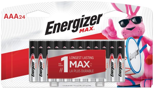 Energizer AAA Batteries (24 Count), Triple A Max Alkaline Battery - Packaging May Vary For Sale