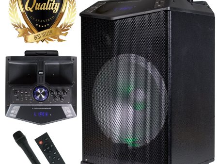 1200W 12 inches Power Party Bluetooth USB SD Stereo Rechargeable Portable Speaker - PKL104PK1 - Perfect for Beach Home Birthday DJ Party Camp Jobsite Construction Industrial Cheap