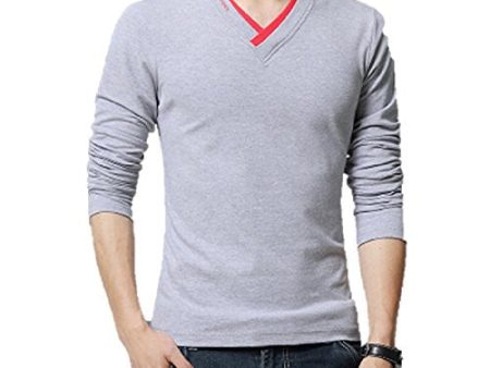 Zembo Men s Cotton T-shirt(1004_Grey_Medium) Online Sale