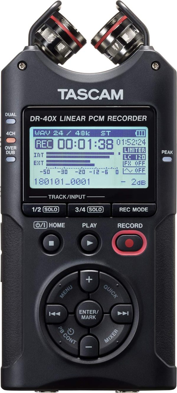 Tascam DR-40X Four-Track Digital Audio Recorder and USB Audio Interface Online Sale