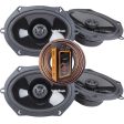 2 Pairs of Rockford Fosgate Punch P1572 240W Peak (120W Rms) 5  X 7   6  X 8  Punch Series 2-Way Coaxial Speakers - 4 Speakers + 100Ft Speaker Wire + Gravity Magnet Phone Holder For Sale